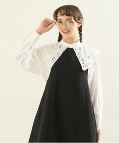 POM PONETTE AMI / ポンポネット アミ シャツ・ブラウス | 【AMI】カットワーク刺繍ビッグカラーブラウス