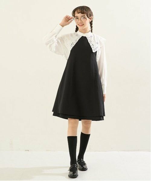 POM PONETTE AMI / ポンポネット アミ シャツ・ブラウス | 【AMI】カットワーク刺繍ビッグカラーブラウス | 詳細11