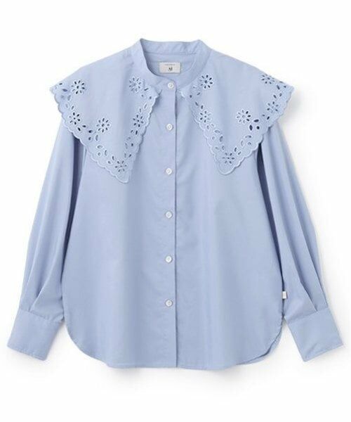 POM PONETTE AMI / ポンポネット アミ シャツ・ブラウス | 【AMI】カットワーク刺繍ビッグカラーブラウス | 詳細18