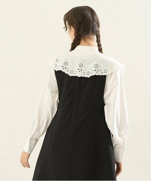 POM PONETTE AMI / ポンポネット アミ シャツ・ブラウス | 【AMI】カットワーク刺繍ビッグカラーブラウス | 詳細9
