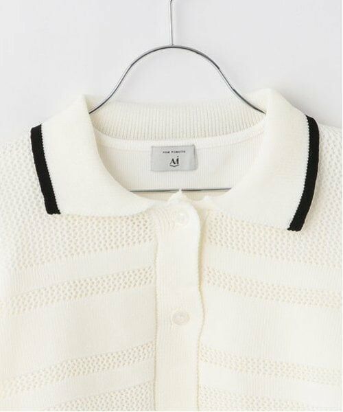 POM PONETTE AMI / ポンポネット アミ カーディガン・ボレロ | 【AMI】ライン衿メッシュカーデ×ロンTセット | 詳細10