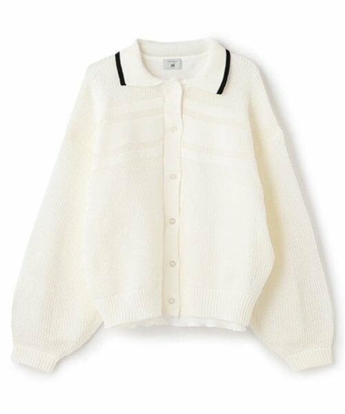 POM PONETTE AMI / ポンポネット アミ カーディガン・ボレロ | 【AMI】ライン衿メッシュカーデ×ロンTセット | 詳細18
