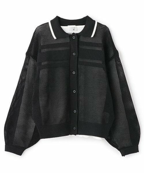 POM PONETTE AMI / ポンポネット アミ カーディガン・ボレロ | 【AMI】ライン衿メッシュカーデ×ロンTセット | 詳細19