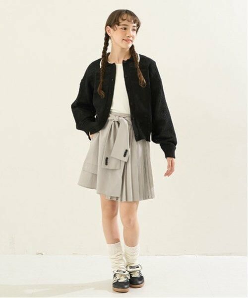 POM PONETTE AMI / ポンポネット アミ カーディガン・ボレロ | 【AMI】ライン衿メッシュカーデ×ロンTセット | 詳細7