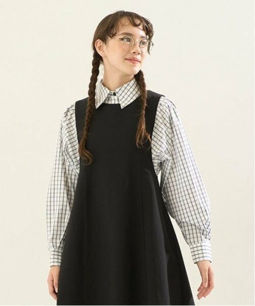 POM PONETTE AMI / ポンポネット アミ シャツ・ブラウス | 【AMI】ボリュームスリーフチェックブラウス | 詳細12