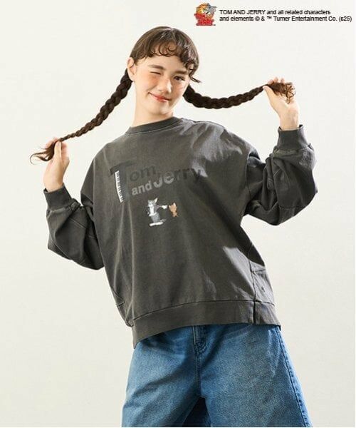 POM PONETTE AMI / ポンポネット アミ スウェット | 【AMI】【TOM AND JERRY】ピアノコンサートプルオーバー（グレー）