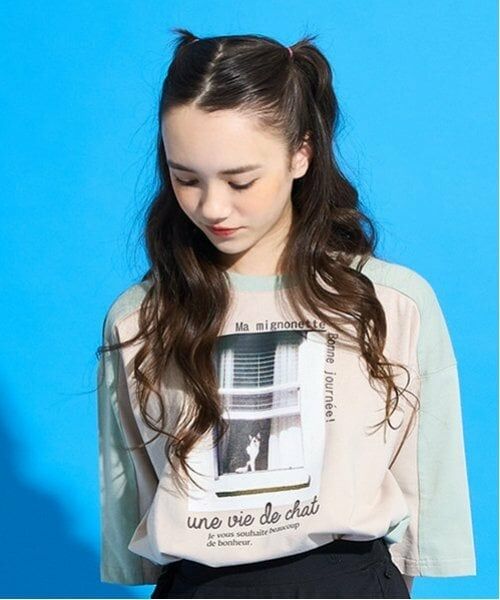 POM PONETTE AMI / ポンポネット アミ Tシャツ | 【AMI】バイカラー転写ビッグTシャツ | 詳細1