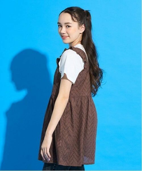 POM PONETTE AMI / ポンポネット アミ その他トップス | 【Cuugal掲載】【AMI】カットワーク刺しゅうレースチュニック×インナーTシャツセット | 詳細2