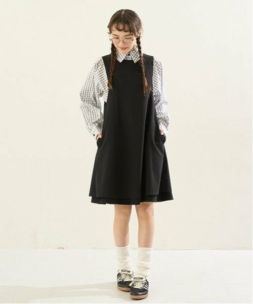 POM PONETTE AMI / ポンポネット アミ ミニ丈・ひざ丈ワンピース | 【AMI】リバーシブルジャンパースカート | 詳細10