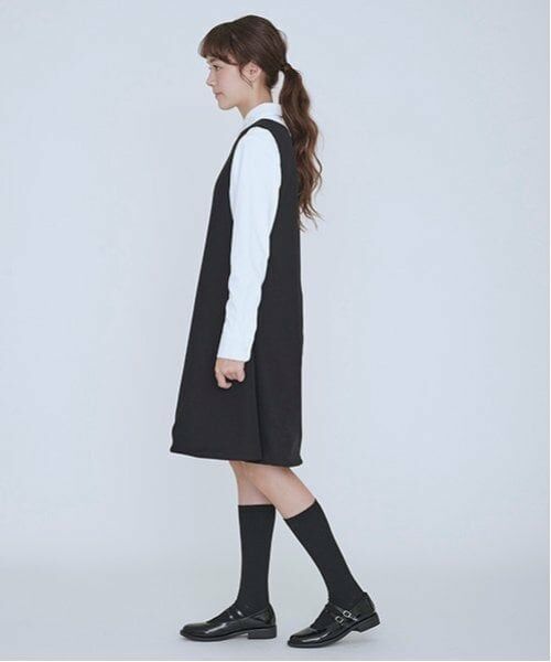POM PONETTE AMI / ポンポネット アミ ミニ丈・ひざ丈ワンピース | 【AMI】リバーシブルジャンパースカート | 詳細19