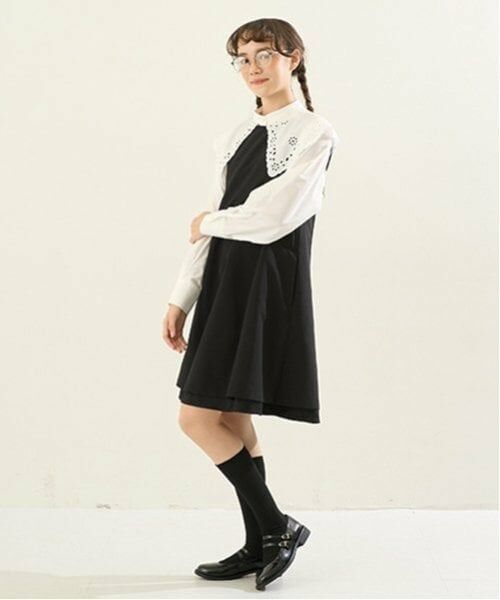 POM PONETTE AMI / ポンポネット アミ ミニ丈・ひざ丈ワンピース | 【AMI】リバーシブルジャンパースカート | 詳細5