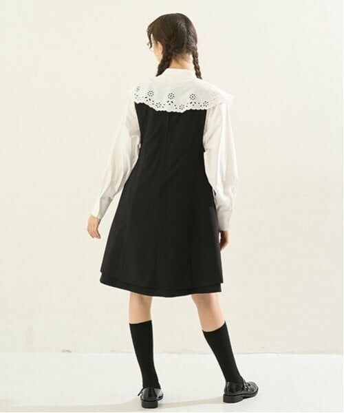 POM PONETTE AMI / ポンポネット アミ ミニ丈・ひざ丈ワンピース | 【AMI】リバーシブルジャンパースカート | 詳細6