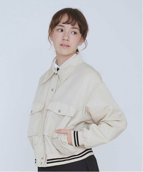 POM PONETTE AMI / ポンポネット アミ ブルゾン | 【AMI】【撥水】ラインリブスタジャン | 詳細18