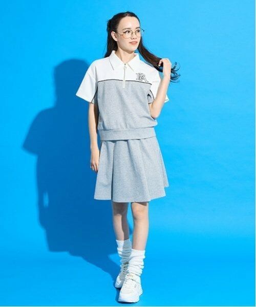 POM PONETTE AMI / ポンポネット アミ Tシャツ | 【AMI】ブロッキングハーフジップセットアップ（トップ グレー）