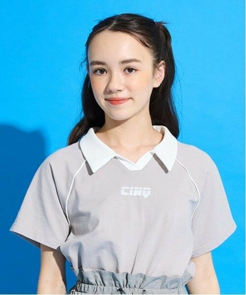 POM PONETTE AMI / ポンポネット アミ ミニ丈・ひざ丈ワンピース | 【AMI】【撥水】ドッキングゲームシャツワンピース | 詳細1