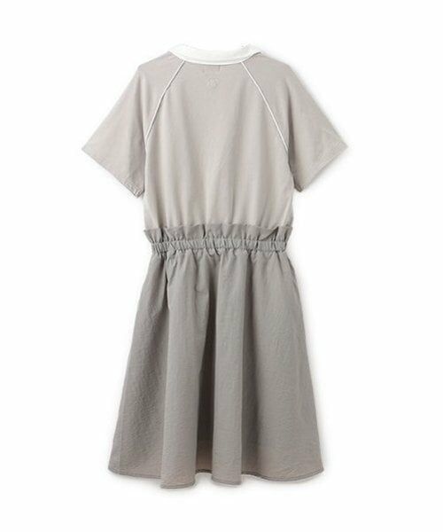 POM PONETTE AMI / ポンポネット アミ ミニ丈・ひざ丈ワンピース | 【AMI】【撥水】ドッキングゲームシャツワンピース | 詳細10