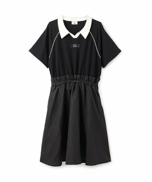 POM PONETTE AMI / ポンポネット アミ ミニ丈・ひざ丈ワンピース | 【AMI】【撥水】ドッキングゲームシャツワンピース | 詳細8
