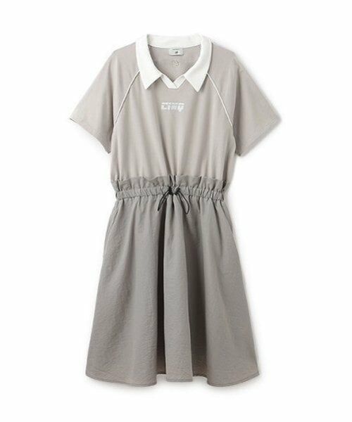 POM PONETTE AMI / ポンポネット アミ ミニ丈・ひざ丈ワンピース | 【AMI】【撥水】ドッキングゲームシャツワンピース | 詳細9