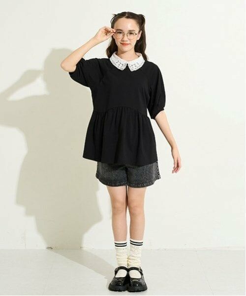 POM PONETTE AMI / ポンポネット アミ ショート・ハーフ・半端丈パンツ | 【AMI】ダメージデニムショートパンツ | 詳細16