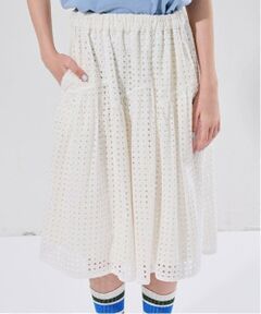 POM PONETTE AMI / ポンポネット アミ ミニ・ひざ丈スカート | 【AMI】アイレットレースティアードスカート