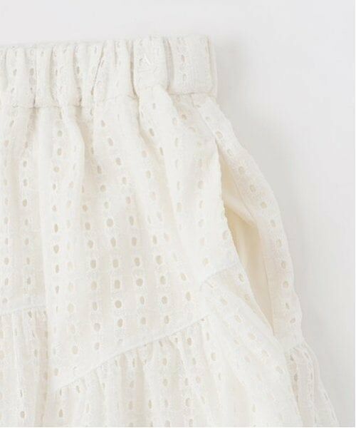 POM PONETTE AMI / ポンポネット アミ ミニ・ひざ丈スカート | 【AMI】アイレットレースティアードスカート | 詳細4