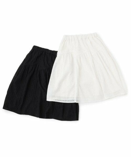 POM PONETTE AMI / ポンポネット アミ ミニ・ひざ丈スカート | 【AMI】アイレットレースティアードスカート | 詳細9