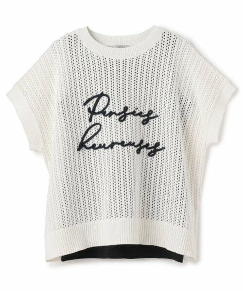 POM PONETTE AMI / ポンポネット アミ ニット・セーター | 【AMI】メッシュロゴニット×インナーセット | 詳細1