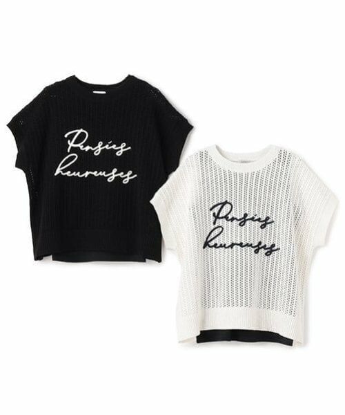 POM PONETTE AMI / ポンポネット アミ ニット・セーター | 【AMI】メッシュロゴニット×インナーセット | 詳細13