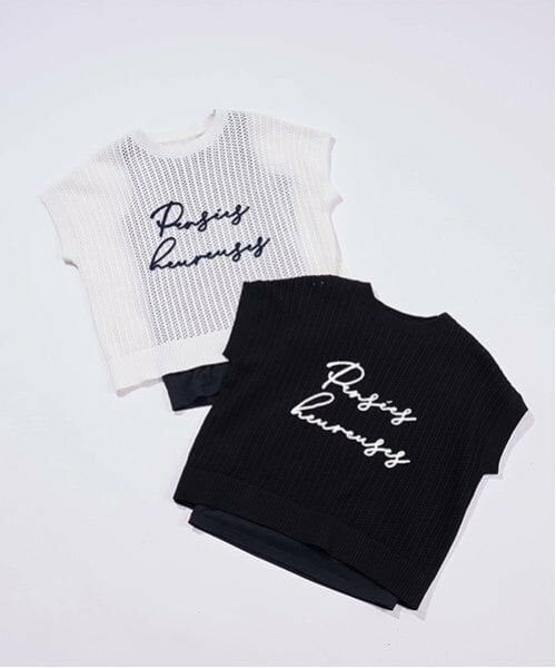 POM PONETTE AMI / ポンポネット アミ ニット・セーター | 【AMI】メッシュロゴニット×インナーセット | 詳細14