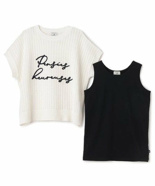 POM PONETTE AMI / ポンポネット アミ ニット・セーター | 【AMI】メッシュロゴニット×インナーセット | 詳細3