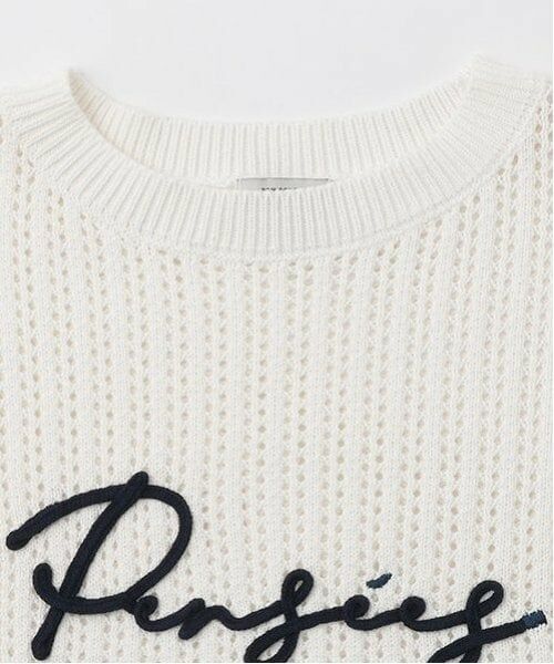 POM PONETTE AMI / ポンポネット アミ ニット・セーター | 【AMI】メッシュロゴニット×インナーセット | 詳細4