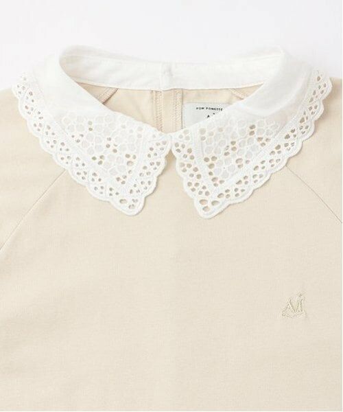 POM PONETTE AMI / ポンポネット アミ シャツ・ブラウス | 【AMI】【接触冷感】刺しゅう衿ペプラムカットプルオーバー | 詳細2