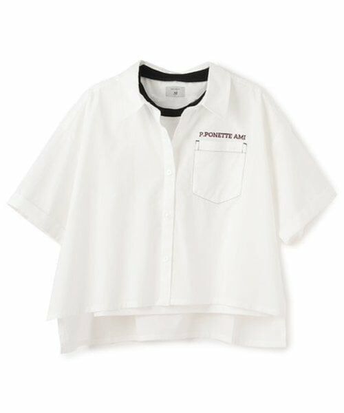 POM PONETTE AMI / ポンポネット アミ シャツ・ブラウス | 【AMI】バックグラフィックシャツ×Tシャツセット | 詳細16