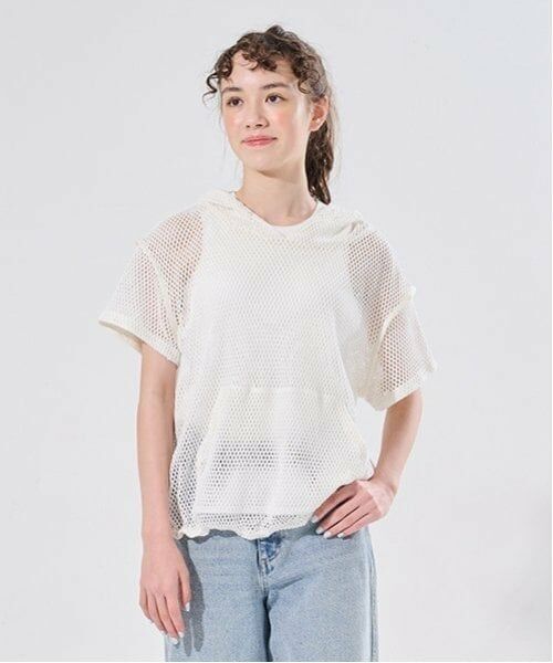 POM PONETTE AMI / ポンポネット アミ パーカー | 【AMI】メッシュパーカ×カップつきインナーセット（オフ ホワイト）