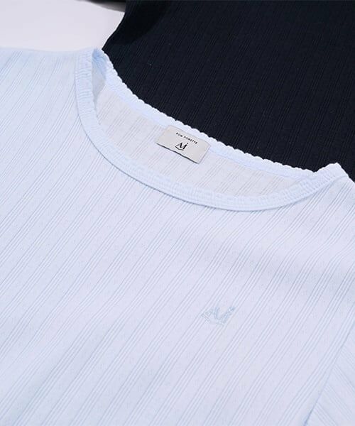 POM PONETTE AMI / ポンポネット アミ Tシャツ | 【WEB限定】【AMI】針抜スカラップTシャツ | 詳細9