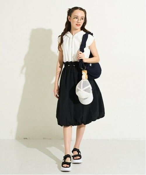 POM PONETTE AMI / ポンポネット アミ ミニ丈・ひざ丈ワンピース | 【AMI】【WEB限定】ドッキングバルーンワンピース | 詳細12