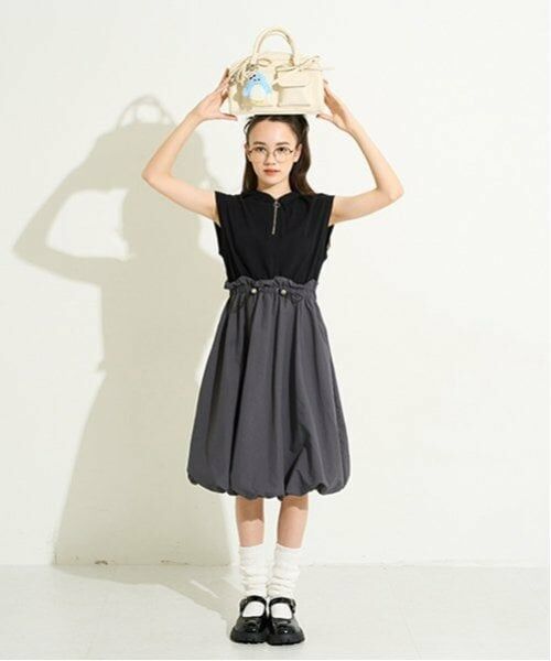 POM PONETTE AMI / ポンポネット アミ ミニ丈・ひざ丈ワンピース | 【AMI】【WEB限定】ドッキングバルーンワンピース | 詳細17