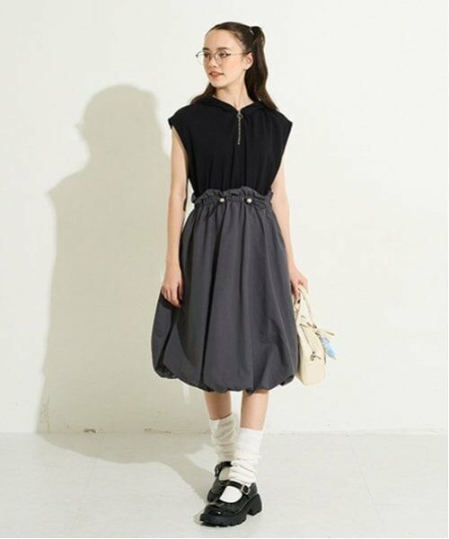 POM PONETTE AMI / ポンポネット アミ ミニ丈・ひざ丈ワンピース | 【AMI】【WEB限定】ドッキングバルーンワンピース | 詳細18