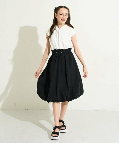 POM PONETTE AMI / ポンポネット アミ ミニ丈・ひざ丈ワンピース | 【AMI】【WEB限定】ドッキングバルーンワンピース（アイボリー）