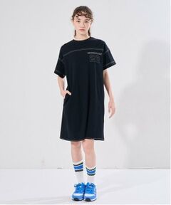 POM PONETTE AMI / ポンポネット アミ ミニ丈・ひざ丈ワンピース | 【AMI】ステッチデザインTワンピース