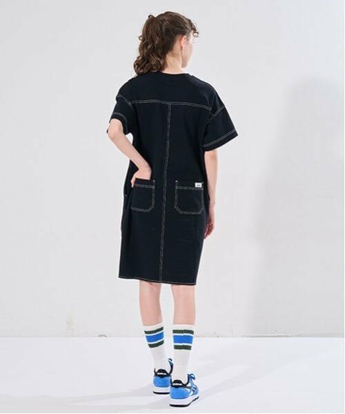 POM PONETTE AMI / ポンポネット アミ ミニ丈・ひざ丈ワンピース | 【AMI】ステッチデザインTワンピース | 詳細14