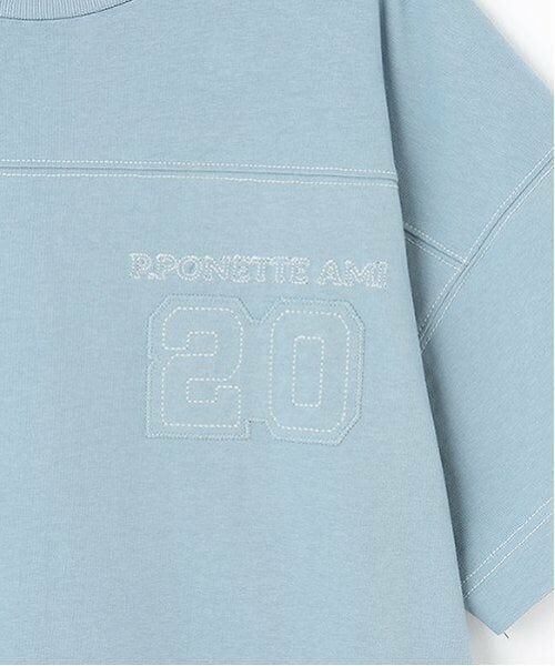 POM PONETTE AMI / ポンポネット アミ ミニ丈・ひざ丈ワンピース | 【AMI】ステッチデザインTワンピース | 詳細4