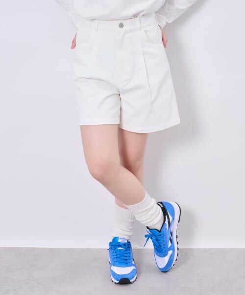 POM PONETTE AMI / ポンポネット アミ ショート・ハーフ・半端丈パンツ | 【AMI】デニムショートパンツ（オフ ホワイト）