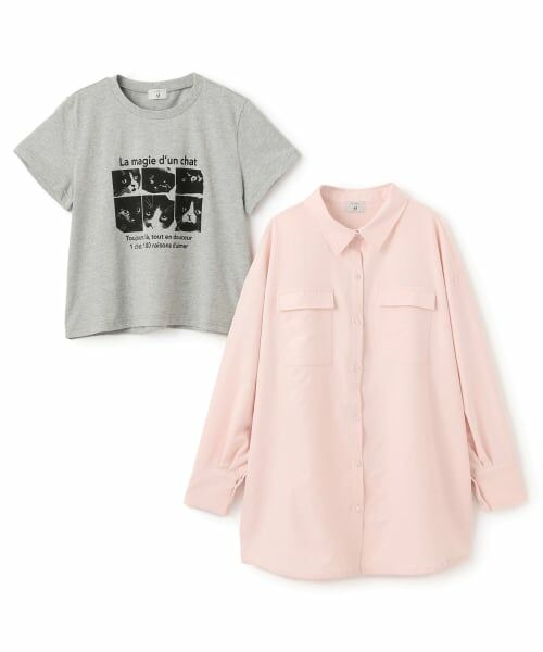 POM PONETTE AMI / ポンポネット アミ シャツ・ブラウス | 【AMI】ビッグシャツ×コンパクトTシャツセット | 詳細2