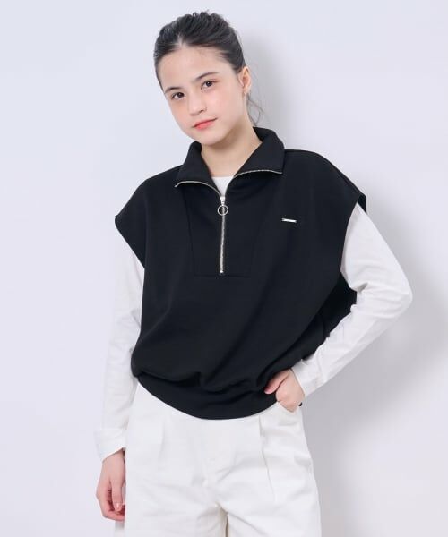 POM PONETTE AMI / ポンポネット アミ ダウンジャケット・ベスト | 【AMI】ダンボールハーフジップ×ロンTセット（黒）