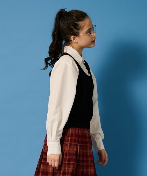 POM PONETTE AMI / ポンポネット アミ シャツ・ブラウス | 【AMI】パール衿シャツ×ニットベスト | 詳細16