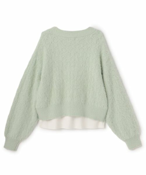 POM PONETTE AMI / ポンポネット アミ カーディガン・ボレロ | 【AMI】シャギーニットカーデ×ロンTセット | 詳細1