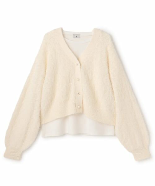 POM PONETTE AMI / ポンポネット アミ カーディガン・ボレロ | 【AMI】シャギーニットカーデ×ロンTセット | 詳細13