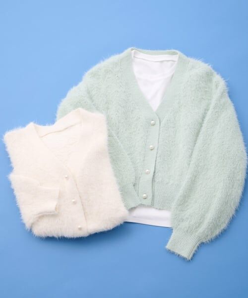 POM PONETTE AMI / ポンポネット アミ カーディガン・ボレロ | 【AMI】シャギーニットカーデ×ロンTセット | 詳細18