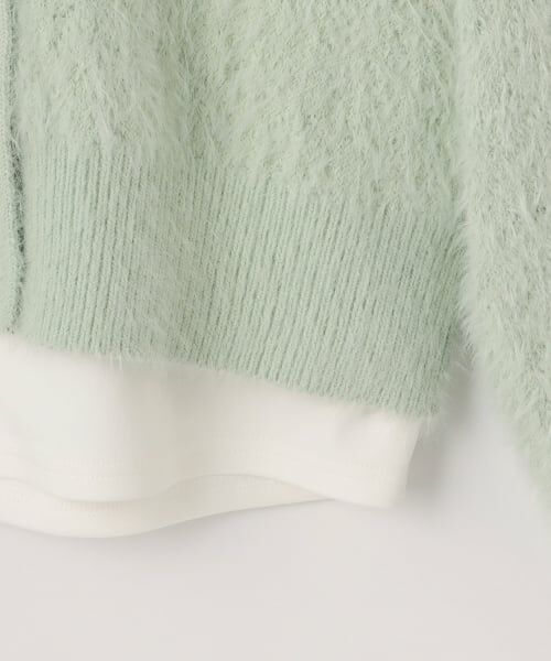 POM PONETTE AMI / ポンポネット アミ カーディガン・ボレロ | 【AMI】シャギーニットカーデ×ロンTセット | 詳細7
